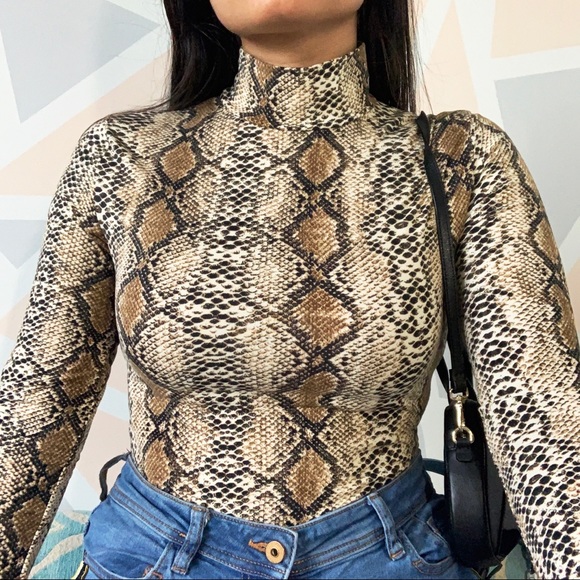 Snake Print Bodysuit - Picture 1 of 6